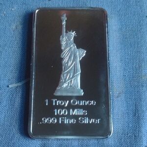 100 Mills Silver Mint Bar Ounce
